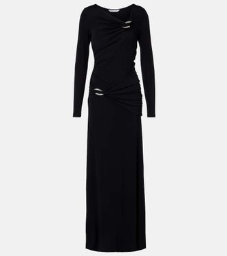 Veronica Beard Viela gathered jersey maxi dress