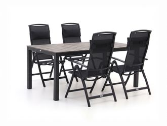 Forza Furniture Forza Capri/Fidenza 160cm dining tuinset 5-delig verstelbaar