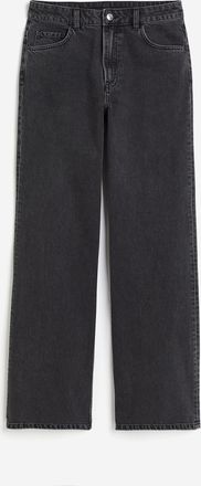 H&M Wide High Jeans - Schwarz