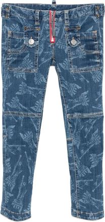 Dsquared2 Statue Of Liberty Printed Skinny Jeans