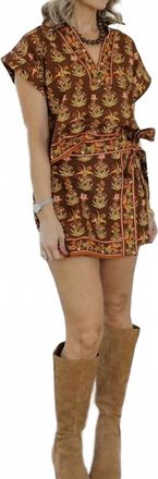 Entro Hazel Floral Top In Orange