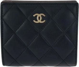 Chanel Pre-owned Wallets, female, Black, Size: ONE SIZE Pre-owned Matelasse Wallet (bi-fold)