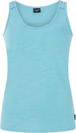 Protest Kurzarmshirt PROTEST SINGLET PRTIMPULSE, Damen, Gr. XL, blau (vision blau), Obermaterial: 60% Baumwolle CO. 40% Polyester PES., Shirts Kurzarmshirt