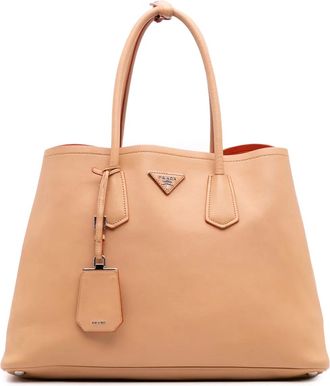 Prada Borsa a tracolla City Calf Double grande 2010-2025 - Arancione