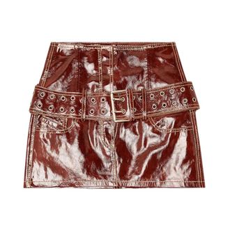 Diesel Dames, Rokken, Bruin, Maat: S Leer