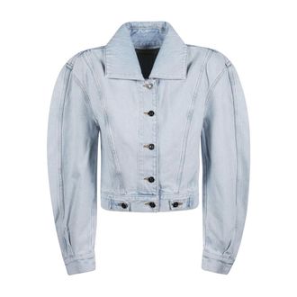 Givenchy Denim Jackets, female, Blue, Size: XS Back-To-Front Cocoon Jacket