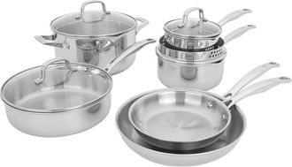J.A. Henckels International Henckels Clad H3 10pc Stainless Steel Cookware Set