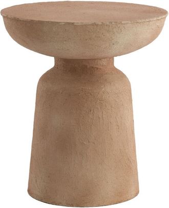 Light & Living Mesa Auxiliar Light & Living Benissa En Papel Mach&eacute; Beige