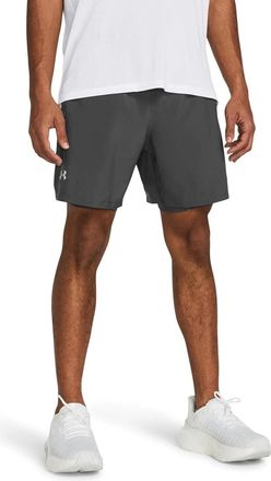 Under Armour Launch 2-In Shorts Mens Castlerock Elastic Waist Active JDM2448