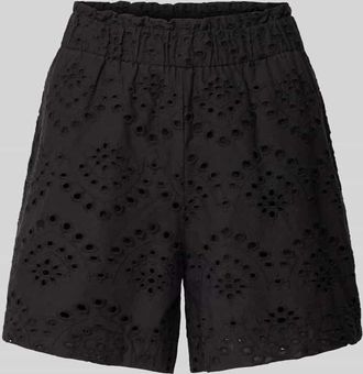 Pieces Regular Fit Shorts aus reiner Baumwolle Modell VILDE in Black, Gr&ouml;&szlig;e M