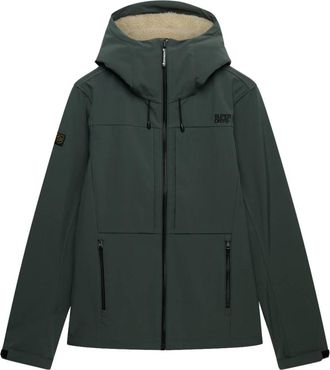 Superdry Hood Borg Trekker Jacket - Heren - Winterjassen - Groen - M - Polyester - Jassen