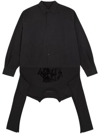 Maison Margiela cotton poplin shirt dress - women - Cotton - M - Black