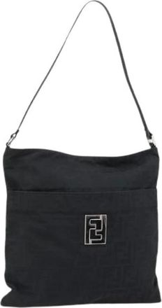 Fendi Pre-owned Shoulder Bags, female, Black, Size: ONE SIZE Pre-owned Zucca Tote Bag