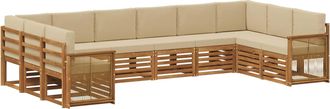 vidaXL Conjunto De Sof&aacute;s De Exterior 7 Uds. Natural Vidaxl