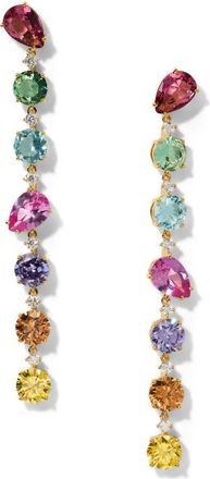 Nadri Mojito Mixed Cut Drop Earrings in Gold at Nordstrom