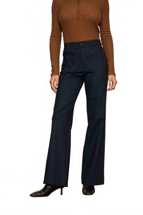 Sanctuary Marine Knit Denim Pant In Indigo Moon