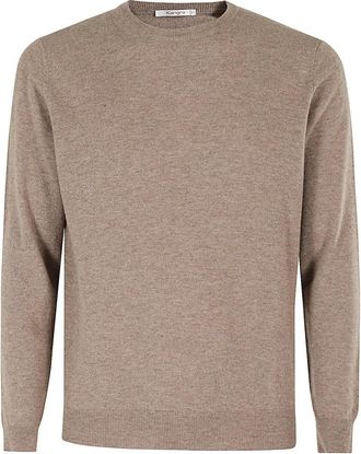 KANGRA Comfortabele Gebreide Trui voor Winterdagen - Heren - Ronde hals truien - Bruin - XL - Wol - Truien & Vesten