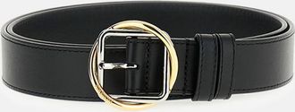 Jacquemus Black Buckle Solid Belt