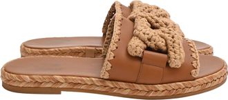 Tod's Tods Kate Slides in Brown Leather