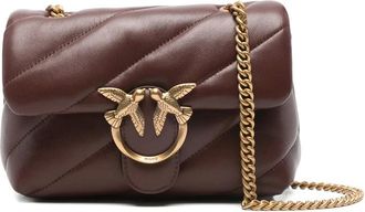 Pinko Pinko, Dames, Tassen, Bruin, Maat: ONE Size Leer