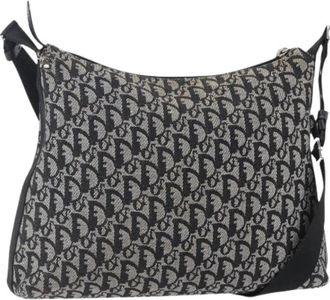 Dior Pre-owned Vintage Canvas Schoudertas - Dames - Vintage Schoudertas - Zwart - ONE Size - Leer - Vintage