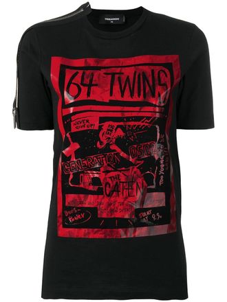 Dsquared2 64 Twins T-shirt - women - Cotton - M - Black