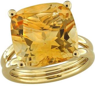 Rina Limor Gold-Plated Silver 10.50 Ct. Tw. Citrine Ring