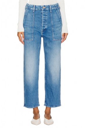 Mother The Patch Pocket Private Flood Jeans In Flag Me Down