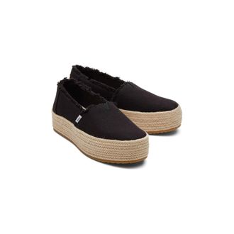 Toms Valencia 100% Katoen Zwarte Damesspadrilles