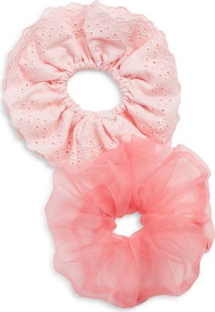 Chelsea28 2-Pack Eyelet Scrunchies in Red Multi at Nordstrom