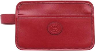 Gucci Pre-owned Vintage Clutch - Dames - Vintage Clutch - Rood - ONE Size - Leer - Vintage