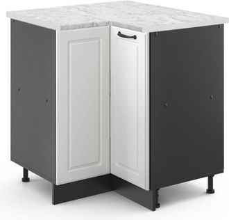 Vicco Armario De Esquina R-line, Blanco Casa De Campo, 75.6 Cm, Et M&aacute;rmol