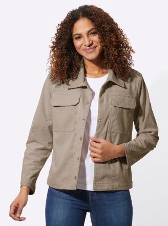 Casual Looks Jackenblazer CASUAL LOOKS Cord-Blazer, Damen, Gr. 40, beige (sesam), 100% Polyester, Blazer Jackenblazer