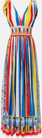 Dolce & Gabbana Abito lungo in cotone a righe