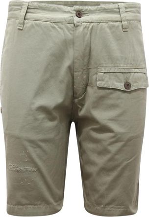 Daniele Alessandrini Groene Bermuda Shorts Abraso Stof - Heren - Korte Broeken - Groen - W29 - Korte Broeken