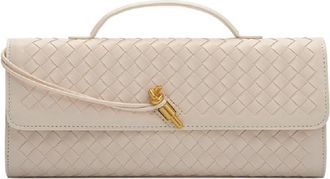 Generic Woven Crossbody Bags for Women,Handwoven Small Purses for Women, Trendy Shoulder Bag womens crossbody bag, long bag (Beige)