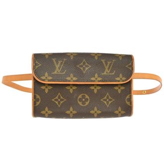 Louis Vuitton Florentine Waist Monogram Canvas Brown Canvas Handbag (Pre-Owned)