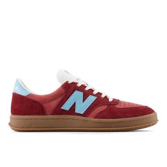 New Balance Mens T500 in Red/Blue Suede/Mesh, size 10.5