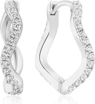 Sif Jakobs Jewellery Earrings Ellera Waves in 925 Sterling Silver at Nordstrom, Size Medium
