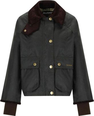 Barbour Cropped Beadnell Waxed Jacket - female - Barbour - Light Jackets - Green - XS - Jackets