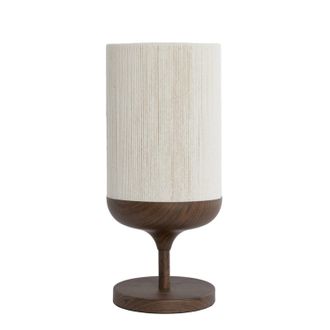 Light & Living L&aacute;mpara De Mesa - Dania - Beige Marr&oacute;n - Algod&oacute;n - Light&living