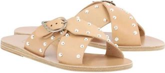 Ancient Greek Sandals Rivier Leren Sandalen - Dames - Sandalen - Beige - 37 EU - Denim - Schoenen