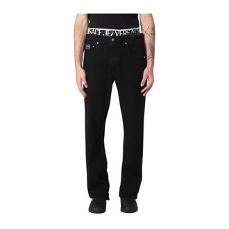 Versace Jeans Couture Straight Fit Jeans, male, Black, W32, Modern Black Straight Leg Jeans