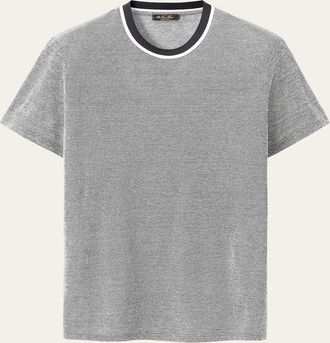 Loro Piana Mens Sciabecco Stripe Crewneck T-Shirt