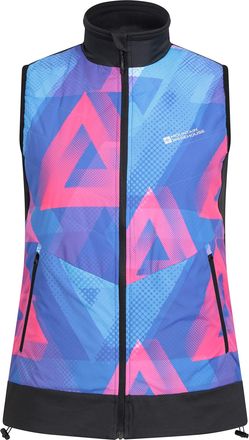 Mountain Warehouse Chaser Printed Womens Padded Cycling Gilet Black Womens Size 10
