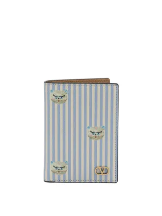 Valentino Garavani Kartenetui mit V-Logo und Signatur