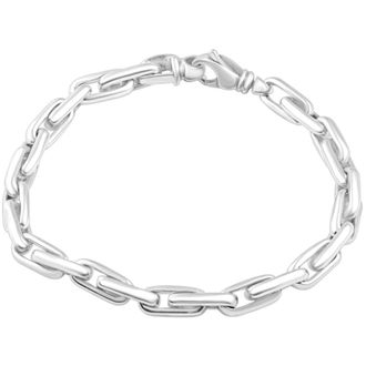 Pompeii3 Mens Long Round Link 14k Gold (40gram) or Platinum (65gram) Bracelet 8.5