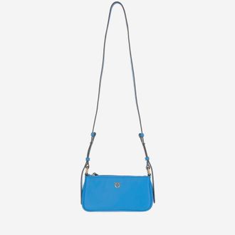 Pinko Mini Half Moon Baguette Leather Bag With Logo
