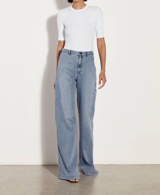 Enza Costa Textured Knit Half Sleeve Bodysuit In White