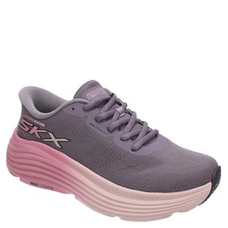 Skechers Womens Max Cushioning Endeavour Hallandale Slip-On Sneakers, Purple Textile/Trim, 6.5 UK